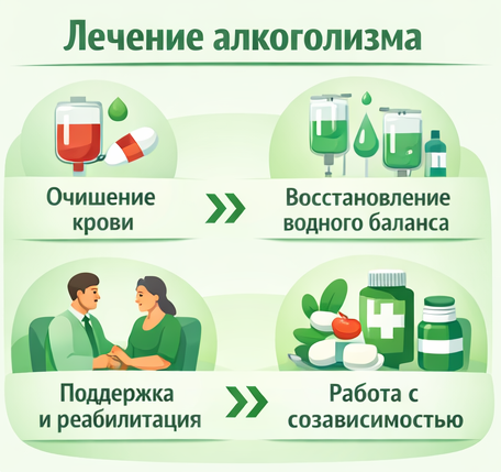 лечение алкоголизма в Сафоново этапы